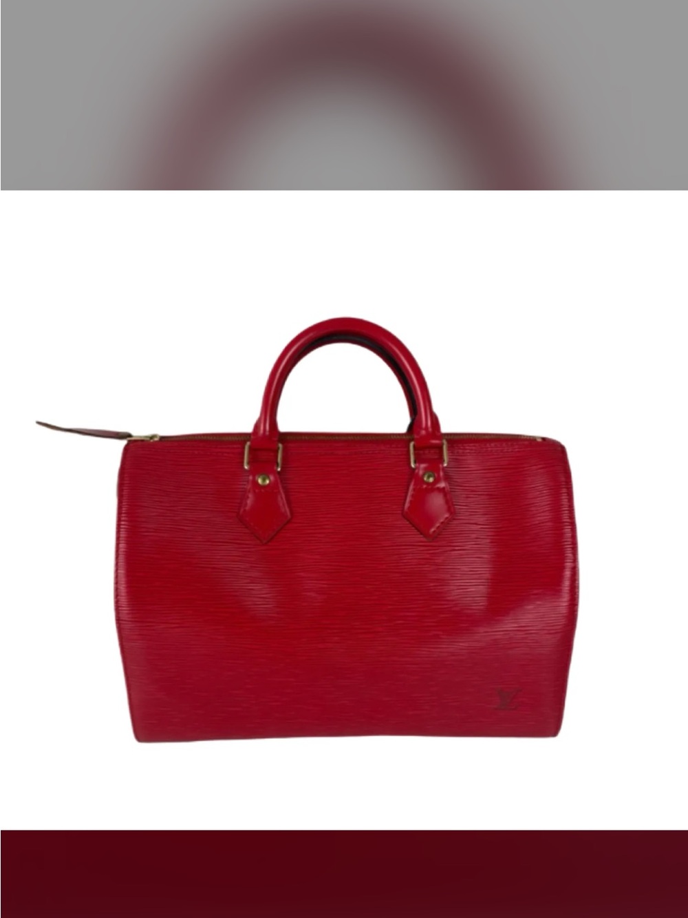 AUTHENTIC Louis Vuitton Red Epi Leather Top-Handle Satchel